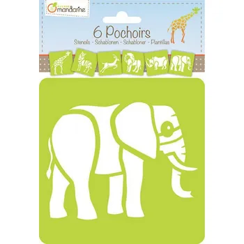 Dětské zboží Avenue Mandarine Plastové šablony sada 15x15cm zvířata ze Zoo (6ks)