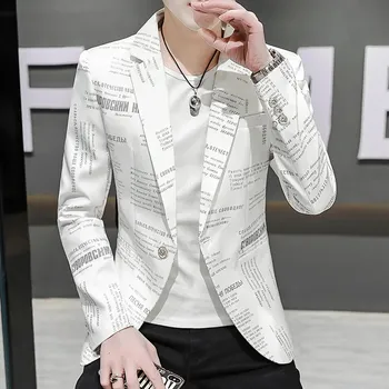 Best Fashion Pánské moderní sako pro společenské příležitosti Barva: Bílá, Velikost: L