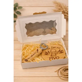 Otvírák Dary dřeva Dřevěný pivní set
