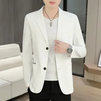 Best Fashion Pánské ultralehké sako vhodné i do teplejšího počasí Barva: Bílá, Velikost: M