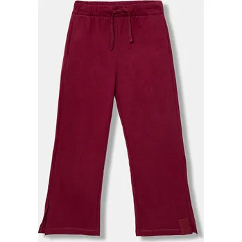 Chlapecké kalhoty Dětské bavlněné tepláky United Colors of Benetton 3NBMCF06K.G.seasonal burgundské 93X, vel. 160