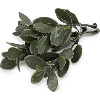 umělá květina Umělá mini větvička buxus k aranžování a tvorbě voniček - zelená (20 ks)