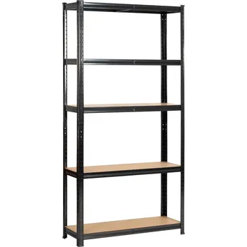 regál Kovový regál REGMET 90x30x180 cm černý