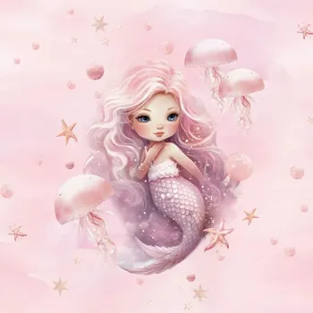 Panel - Teplákovina Mořská panna růžová