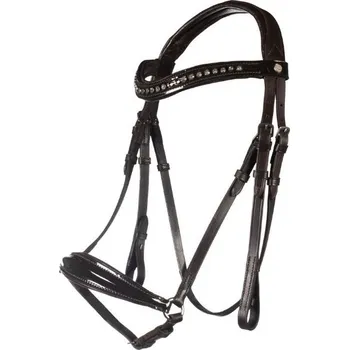 Sport Uzdečka HKM Carolin s hannoverským nánosníkem brown PONY