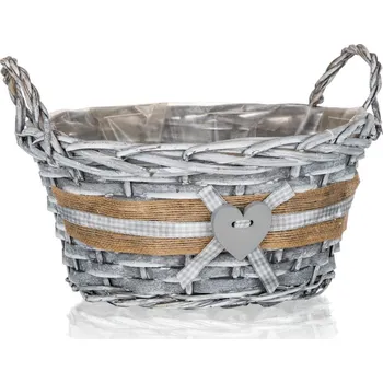 Košík GRIS kulatý 25x12cm s uchy proutěný