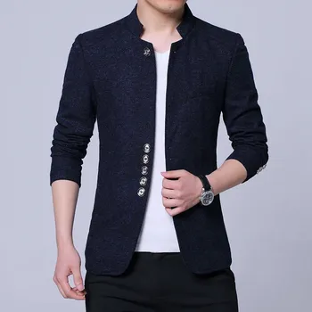 Best Fashion Pánské zateplené kárované sako pro chladné dny Barva: Tmavě Modrá, Velikost: XL