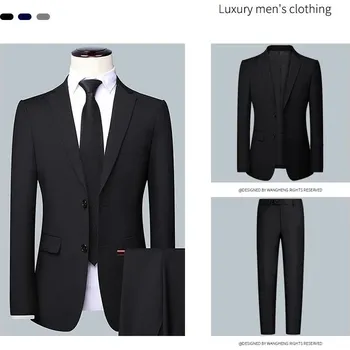 Best Fashion Pánský elegantní oblek pro svatební hosty Barva: Černá, Velikost: 6XL