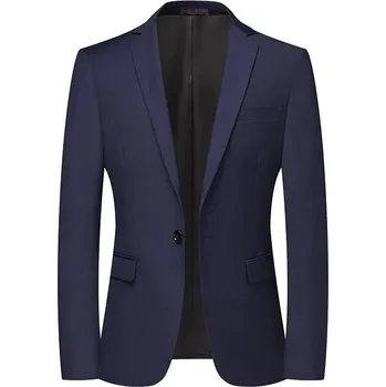 Best Fashion Pánské elegantní sako pro svatby a společenské akce Velikost: 4XL, Barva (Varianta): Tmavě modrá 1 buttons