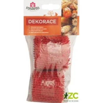 Stuha Stuha jutová ROSTETO 3m červená 2ks