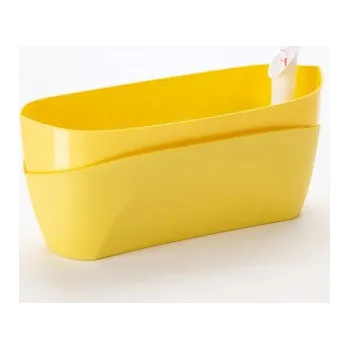 Truhlík Truhlík samozavlažovací DOPPIO plast žlutá 38cm