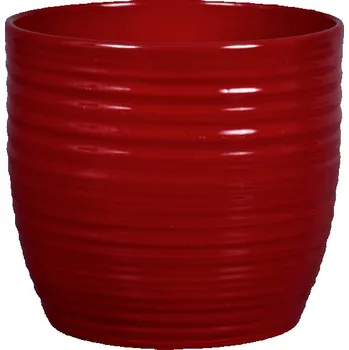 Obal na květináč Obal na květináč keramický BERGAMO CHRISTMAS lesklý bordó 14cm