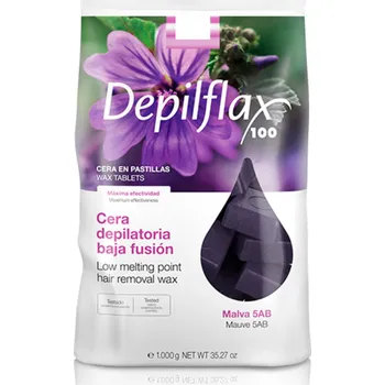 Depilflax 100 elastický depilační vosk s nízkou teplotou tání Malva 5AB 1000 g