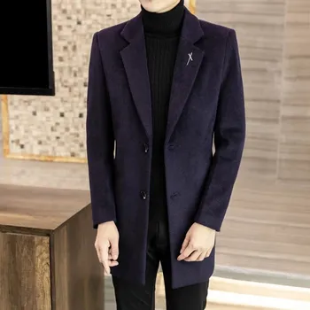 Pánský zimní kabát Best Fashion Pánský zateplený kabát pro podzim a zimu Barva: Tmavě Modrá, Velikost: M