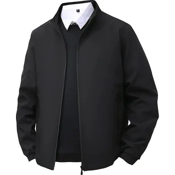 Pánská softshellová bunda Best Fashion Pánská přechodová bunda se stojáčkem pro volný čas Barva: Černá, Velikost: 5XL