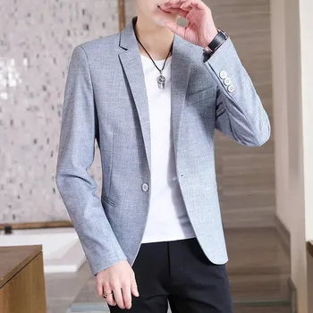 Best Fashion Pánské lehké sako pro moderní business vzhled Barva: Šedá, Velikost: 3XL