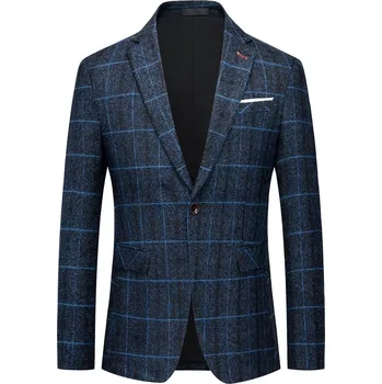 Best Fashion Pánské formální sako pro společenské události Barva: Modrá, Velikost: XL