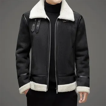 Pánský kabát Best Fashion Pánská zimní bunda s kožíškem pro chladné dny Velikost: 4XL, Barva (Varianta): Black and off-white