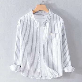 Pánská košile Best Fashion Pánská pruhovaná košile pro volný čas Barva: Bílá, Velikost: L