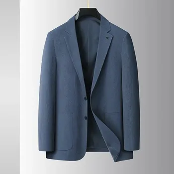 Best Fashion Pánské lehké sako pro společenské události Barva: Světle Modrá, Velikost: 4XL