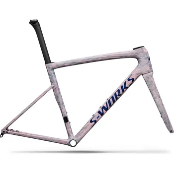 rám kola Specialized S-Works Tarmac SL8 Frameset - gloss dolomite metallic/directional brush/blue majesty met 52