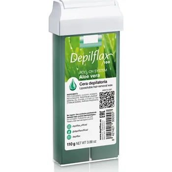 Depilflax 100 depilační vosk v rolce Aloe vera 110 g