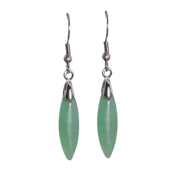 Náušnice Avanturínové náušnice kapka – chirurgická ocel, elegantní šperk