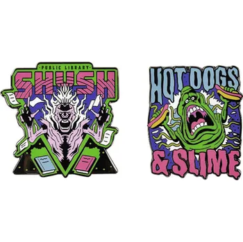 Knoflík Ghostbusters Znake (Shush/Slime) Pin Badges