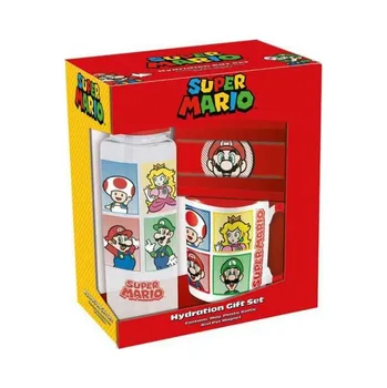 Dárková kazeta - Super Mario (4 barvy) plastová láhev, hrnek a magnet