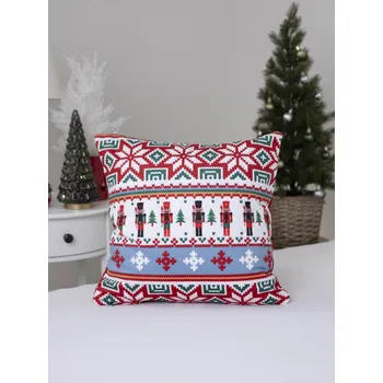 Vánoční povlak na polštář mikroplyš 40 × 40 cm - Louskáčkovy Vánoce