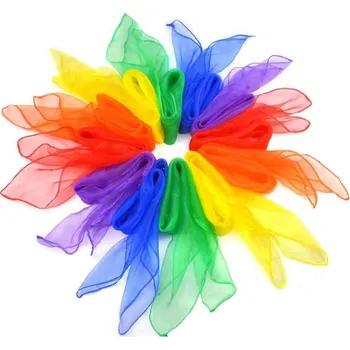 LEVNO Sada 15 vícebarevných žonglovacích šátků, šátky pro rytmický tanec, 60 x 60 cm Nové