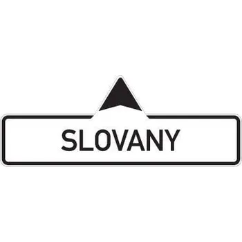 Dopravní značení PROFIBA Značka "Směrová tabule (s jedním místním cílem)"