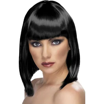 Karnevalová paruka SmiffysČerné delší mikádo - dámská paruka