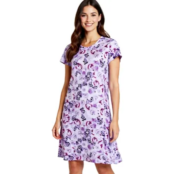Dámská noční košile Dámská Noční Košile FOLTÝN DKHL 323 Velikost: L, Materiál: Krátký rukáv