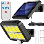 19892 Solární venkovní 120 LED COB osvětlení, 36W, IP67, pohybový senzor