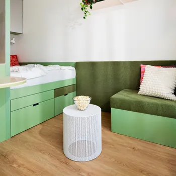 Konferenční stolek Konferenční stolek/stolička Luno Mini Odkládací stolky Barva: Žlutá Hořčičná (RAL 1021)