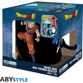 Hrnek měnící se teplem - Saiyans vs Black (DRAGON BALL SUPER) 460ml