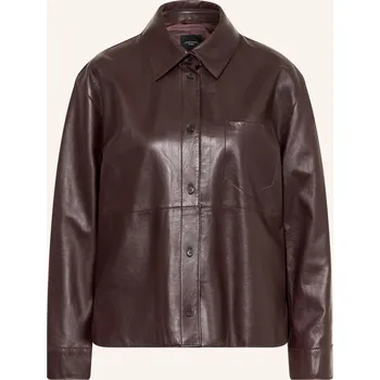 Dámská móda Weekend Max Mara Dámská Kožená Bunda Scatola, tmavě hnědá, 38