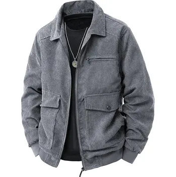 Best Fashion Pánská lehká přechodová bunda pro městské nošení Barva: Šedá, Velikost: 4XL