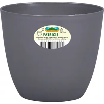 Obal na květináč Obal na květináč plastový PATRICIE MODERN matný šedý 25cm