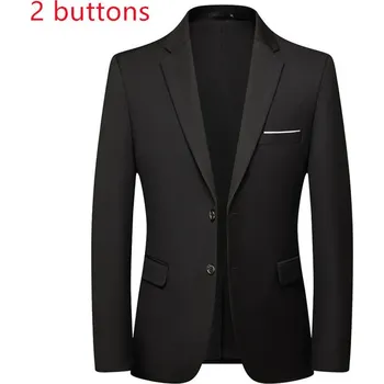 Best Fashion Pánské formální sako pro společenské události Velikost: M, Barva (Varianta): black 2 buttons