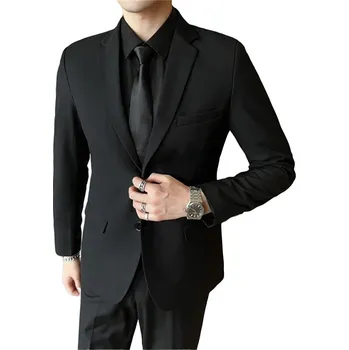 Pánský oblek Best Fashion Pánský formální oblek pro práci i slavnostní chvíle Barva: Černá, Velikost: XXS