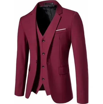 Best Fashion Pánské univerzální sako pro společenské události Barva: Červená, Velikost: S