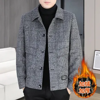 Pánský zimní kabát Best Fashion Pánská zateplená bunda s límcem pro chladné dny Barva: Šedá, Velikost: 3XL