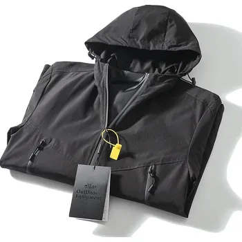 Pánský zimní kabát Best Fashion Pánská outdoorová nepromokavá bunda s kapucí Barva: Černá, Velikost: XL