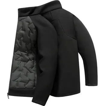 Best Fashion Pánská péřová bunda se stojáčkem na zimu Barva: Černá, Velikost: 4XL