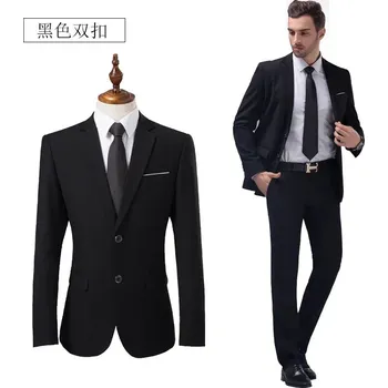 Pánský oblek Best Fashion Pánský elegantní oblek pro společenské události Velikost: 5XL, Barva (Varianta): Black 2 button