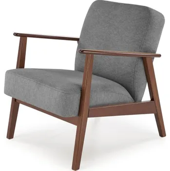 Křeslo Křeslo MILANO 1S šedé/tmavý ořech