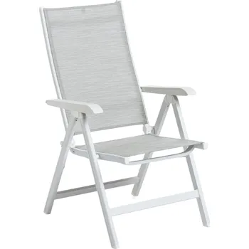 KETTLER KETTLER BASIC PLUS polohovací, hliníkové křeslo - bílá / světle šedá