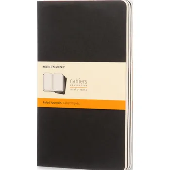 Zápisník Sešity MOLESKINE 3 ks linkované černé L